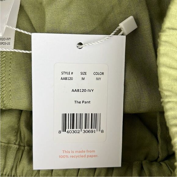 NWT Andie Swim The Madeira Pant - Linen Ivy Size M - Picture 3 of 9